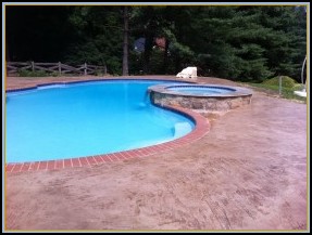 Stamped Flagstone Pool Patio