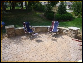Paver Patio and Wall